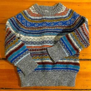 Crew Cuts lambs wool fair isle sweater